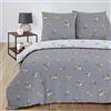 VISION Leyla fiori - 100% cotone - Set Copripiumoni matrimoniale reversibile 240 x 220cm con 2 federe 65 x 65cm per letto matrimoniale - Tessuto morbido e confortevole - Certificato Oeko-Tex