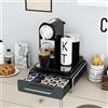 HUOLE Cassetto Porta Capsule - Portacapsule Compatibile con Vertuo - Contenitore 36x Capsule Macchina Espresso - Organizer e Supporto Macchine Caffè-30,5 * 31,5 * 10 cm- (36 pezzi) nero