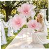 Latemeia Fiori Giganti per Decorazione con Supporto, Fiore di Organza Gigante a 3 Teste da 9, 8 Pollici, Decorazione di Sfondo Floreale per Giardino, Hotel, Oggetti di Scena per Fotografia, Decorazioni