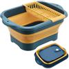 Generico Secchio Portatile Per Lavare I Con Tappo Di Scarico, Lavello Pieghevole, Contenitore Multiuso Per Lavare Frutta E Verdura In Casa, Strumenti Pulizia Casa Per Cucina Campeggio Bucato Bagno