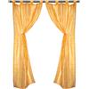 CASAbella Tenda Jenny per Porta Finestra, 2 Pannelli cm 60x240, Tessuto Semitrasparente a Righe, Colori Disponibili: Verde, Oro, Ghiaccio, Azzurro, Beige (Oro)