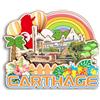 Quwsne Calamita da frigorifero Carthage Tunisia magnete da frigorifero souvenir da viaggio città regali turistici 3D classici punti di riferimento artigianali fatti a mano decorazione della casa -2996
