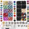 EuTengHao - Kit di perline laviche con perline chakra da 8 mm, perline in pietra naturale e distanziatori, per braccialetti elastici per oli essenziali diffusi per adulti, fai da te