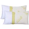 EVERGREENWEB MATERASSI & BEDS EVERGREENWEB - Coppia Cuscini 40x70 in Memory Foam e Fodera di BAMBOO da Letto o Arredo Divano alti 15 cm 2 Guanciali per Dolori Cervicali con Imbottitura Fiocco 100% effetto Piuma Anallergico Bianchi