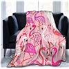 FANSU Coperta di Flanella, Microfibra Morbido Durevole e Caldo 3D Stampa Peluche Matrimoniale Coperte Copriletti per Letto Divano (Fenicottero,150x220cm)