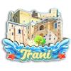 Quwsne Magnete da frigorifero Trani Italia, souvenir da viaggio, regali turistici 3D classici monumenti fatti a mano, decorazione per la casa - 1148