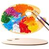 IATAHI Tavolozza Pittura per Olio,Tavolozza di Pittura in Legno,Tavolozza di Miscelazione Della Vernice con Foro,Tavolozza per Dipingere per Bambini Adulti,per Arte Fai-da-Te e Pittura