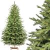 FairyTrees Albero di Natale artificiale FairyTrees 220cm | Abete alpino Premium con supporto in legno | Facile da Montare | Prodotto in EU