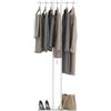 OUTBROS Metallo Attaccapanni da Terra, porta abiti Ingresso, H175cm, Bianco