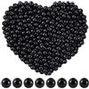 SOFPLATE 1200 pz. Perline di Perle Finte Nere Da 4mm con Foro In Plastica ABS Rotonde Artificiali Sciolte Distanziatrici per Bracciali Orecchini Collane Choker Creazione di Gioielli Decorazioni per La