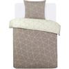 VISION - Parure da letto reversibile - 100% cotone flanella - Hugo Beige - Set copripiumino 140 x 200 cm con 1 federa 65 x 65cm per letto singolo - Flanella: morbido e caldo - Oekotex