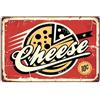 ABCDEFG Segno di Metallo Stagno - Cibo Pizza Torte - Placca da Cucina Vintage Rétro per Decorazione da Parete di Ristorante e Caffè - ABCDEFG