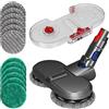 Jajadeal Testa di Mocio Elettrico per Dyson V15 V11 V10 V8 V7 Aspirapolvere, Pulizia Pavimenti Mop Head con Serbatoio dell'Acqua Rimovibile, 12 Tamponi Lavabile per Parquet Pavimenti