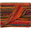 Aakriti Gallery Tappeto pezzotto realizzato a mano con materiali riciclati, tappeto indiano Chindi multicolore, boho-chic decorativo (150 x 90 cm) Orange