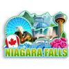 Quwsne Magnete per frigorifero Cascate del Niagara Canada, souvenir da viaggio in città, regali turistici, 3D, monumenti classici fatti a mano, decorazione per la casa -1869