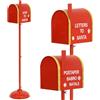 BAKAJI Cassetta Postale Natalizia per Letterina di Babbo Natale Altezza 110 cm, Buca delle Lettere Decorazione Natalizie in Metallo 3 Stampe Assortite Casualmente, Ideale per Casa, Vetrine, Negozi