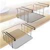 KD Essentials 2x Sotto-Scaffale e Cestello Portaoggetti, rete a maglia - Organizzatore universale e pratico cestello appendibile per la cucina e l'armadio dispensa (nero, facile da pulire)