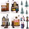Toyland® Mini villaggio di Natale & negozio scena con luci LED (12 PEZZI NEGOZIO)