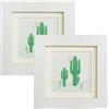 Mochose Cornici per foto quadrate da 10 x 10 cm,in MDF bianco,per foto 6,9 x 6,9 cm con passepartout o 10 x 10 cm senza tappetino,set di 2 con vetro acrilico per montaggio a parete e piano scrivania