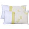 EVERGREENWEB MATERASSI & BEDS EVERGREENWEB - Coppia Cuscini Letto in MEMORY FOAM e Fodera in fibra di BAMBOO Sfoderabili 40x70 h 12 cm, Imbottitura effetto piuma con Fiocchi 100% Schiuma a Memoria CERVICALI 2 Guanciali per Dormire