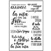 Ranuw Timbro italiano in silicone trasparente per fai da te compleanno inviti di nozze biglietti scrapbooking carta arte artigianato forniture diario buon compleanno francobolli per la creazione di