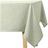 Homaxy Tovaglia luccicante lavabile, rettangolare, da 80 x 80 cm, con effetto loto, impermeabile, antimacchia, facile da pulire, per soggiorno, sala da pranzo, feste, di colore verde chiaro