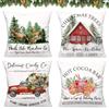 ZesGlyxyr Federe Cuscini Divano Natale, Set Di 4 Decorazioni Natalizie Copricuscini Divano, Cuscini Natalizi Per Divano Home Decor, Cuscini Sedie Natalizi Christmas Pillow - 45 * 45cm