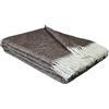 STTS International Coperta in 100% lana vergine, in diversi colori, 140 x 200 cm, copriletto, plaid Nord, 140 x 200 cm (A bianco-marrone)