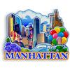 Quwsne Magnete da frigorifero Manhattan New York USA magnete da frigorifero souvenir da viaggio in città regali turistici 3D classici punti di riferimento artigianali fatti a mano decorazione per la