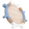 BATHVEVE Vassoio e Tema Mare Costiero a Forma di Timone in Legno Facile da Usare e Pulire Design Rustico la Casa per Servire Tè o