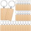 SODIAL 50 Pezzi nel Bianca Chiave di Legno Tag Chiave Incisione Spazi Vuoti Incomp2755