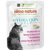 ALMO NATURE 1 x 50 g Almo Nature HFC Hydration Help Cibo Alimento Umido Monoproteico per Gatti Brodo di Salmone con Filetto di Salmone Gluten Free