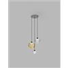Vistosi PUPPET SOSPENSIONE R3 MULTICOLORE 2 NERO OPACO 3 LUCI ATTACCO G9