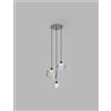 Vistosi PUPPET SOSPENSIONE R3 MULTICOLORE 3 NERO OPACO 3 LUCI ATTACCO G9