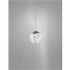 Vistosi POC SOSPENSIONE 16 CRISTALLO BIANCO NICKEL NERO SATINATO 1 LUCE ATTACCO G9