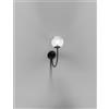 Vistosi PUPPET APPLIQUE A PARETE P BIANCO SFUMATO NERO OPACO 1 LUCE ATTACCO G9