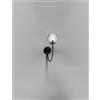 Vistosi PUPPET APPLIQUE A PARETE P CRISTALLO TRASPARENTE NERO OPACO 1 LUCE ATTACCO G9