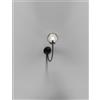 Vistosi PUPPET APPLIQUE A PARETE P FUME' TRASPARENTE NERO OPACO1 LUCE ATTACCO G9