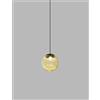 Vistosi PUPPET SOSPENSIONE 22L AMBRA TRASPARENTE NERO OPACO 2 L32CC LED 3000K 12W 1600lm DIMMERABILE