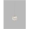 Vistosi PUPPET SOSPENSIONE 22L FUME' TRASPARENTE CROMO LUCIDO L32CC LED 3000K 12W 1600lm DIMMERABILE