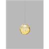 Vistosi PUPPET SOSPENSIONE 28L AMBRA TRASPARENTE CROMO LUCIDO L32CC LED 3000K 12W 1600lm DIMMERABILE