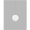 Vistosi PUPPET SOSPENSIONE 28L BIANCO SFUMATO CROMO LUCIDO L32CC LED 3000K 12W 1600lm DIMMERABILE