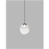 Vistosi PUPPET SOSPENSIONE 28L CRISTALLO TRASPARENTE NERO OPACO 2 L32CC LED 3000K 12W 1600lm DIMMERABILE