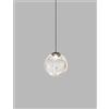 Vistosi PUPPET SOSPENSIONE 28L FUME' TRASPARENTE NERO OPACO 2 L32CC LED 3000K 12W 1600lm DIMMERABILE