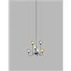 Vistosi PUPPET SOSPENSIONE 6P MULTICOLORE 1 NERO OPACO 6 LUCI ATTACCO G9