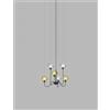 Vistosi PUPPET SOSPENSIONE 6P MULTICOLORE 2 NERO OPACO 6 LUCI ATTACCO G9