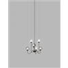 Vistosi PUPPET SOSPENSIONE 6P MULTICOLORE 3 NERO OPACO 6 LUCI ATTACCO G9