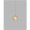 Vistosi PUPPET SOSPENSIONE M AMBRA TRASPARENTE CROMO LUCIDO 1 LUCE ATTACCO G9