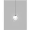 Vistosi PUPPET SOSPENSIONE M BIANCO SFUMATO NERO OPACO 1 LUCE ATTACCO G9