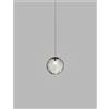 Vistosi PUPPET SOSPENSIONE M FUME' TRASPARENTE CROMO LUCIDO 1 LUCE ATTACCO G9